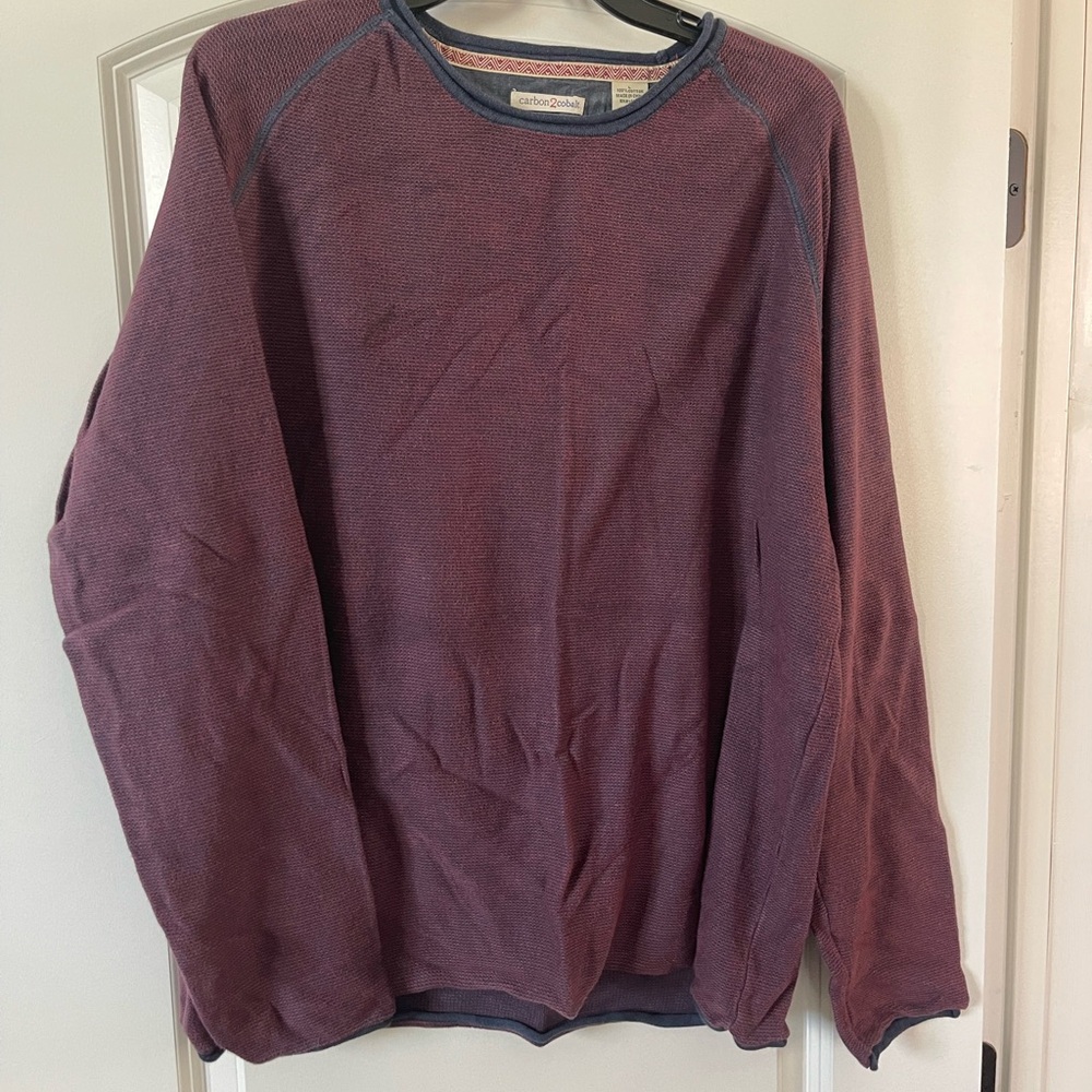 Men's Crewneck Sweater in Rich Burgundy